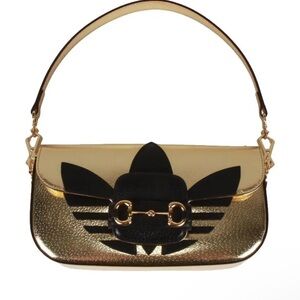 NEW Gucci/Adidas Gold Horsebit Shoulder Bag